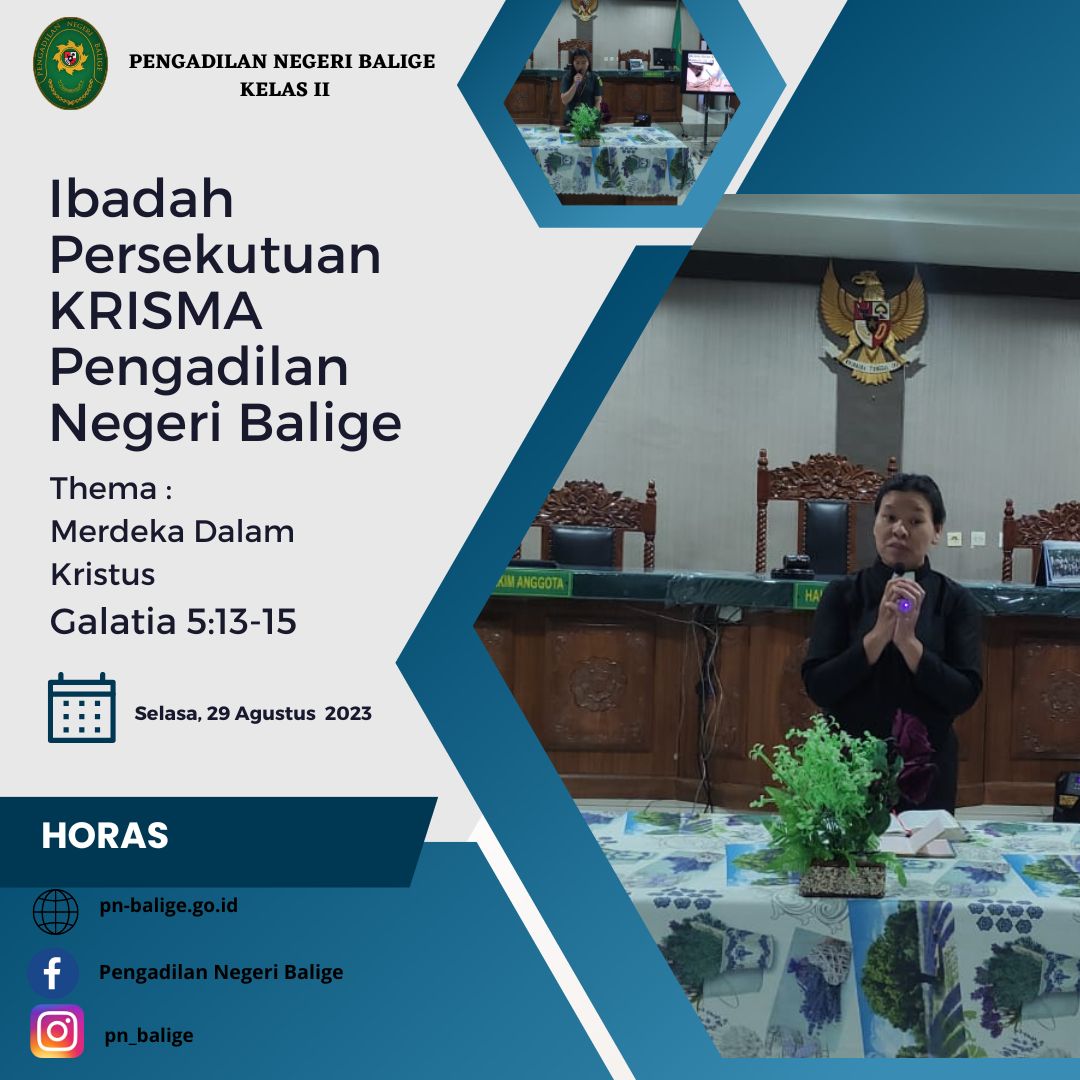 Ibadah Persekutuan KRISMA Pengadilan Negeri Balige Ibadah Persekutuan KRISMA Pengadilan Negeri Balige